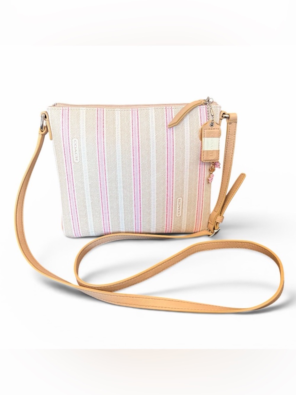 Coach Legacy Weekend Ticking Stripe Medium Crossbody Bag